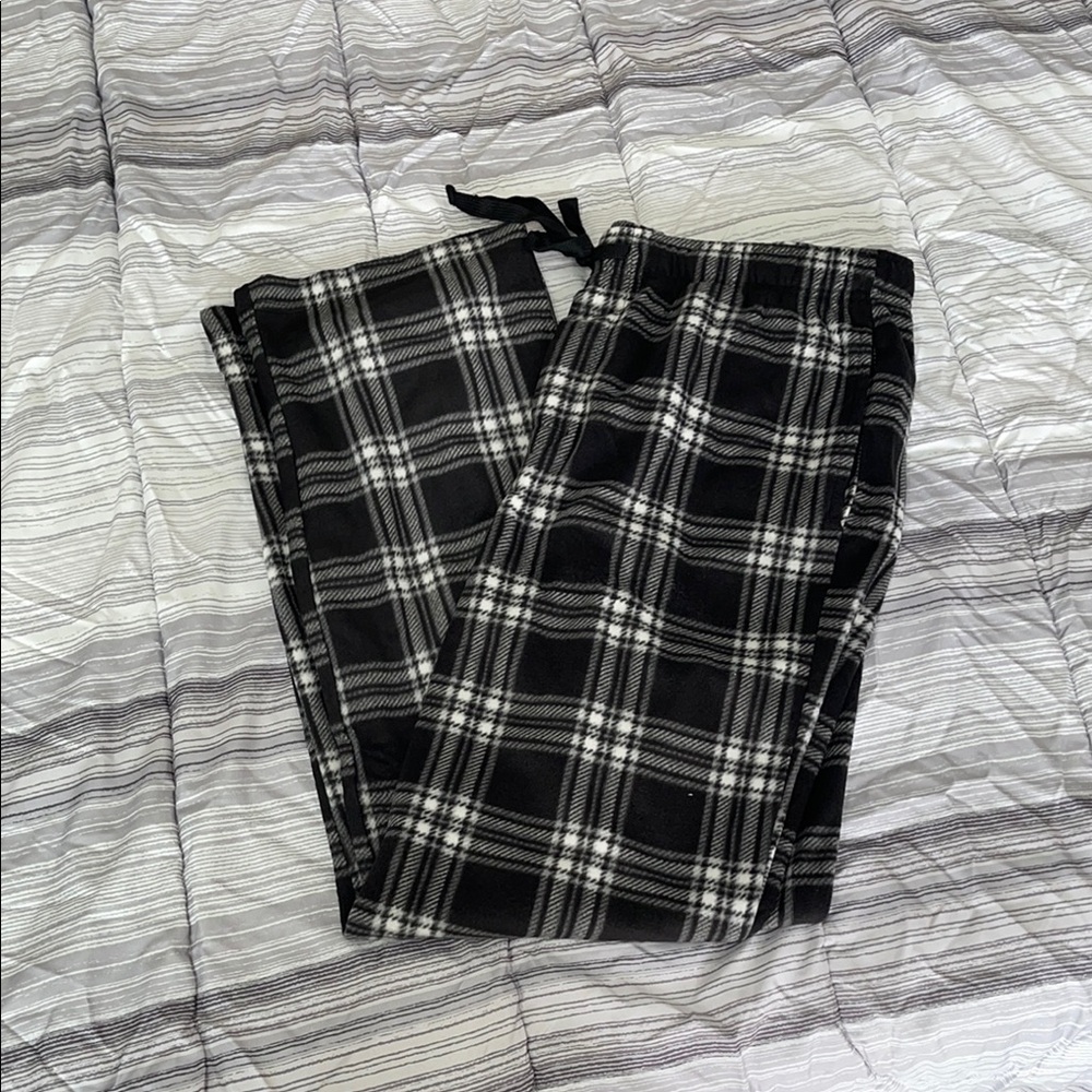 Black and White Plaid Pajama Pants